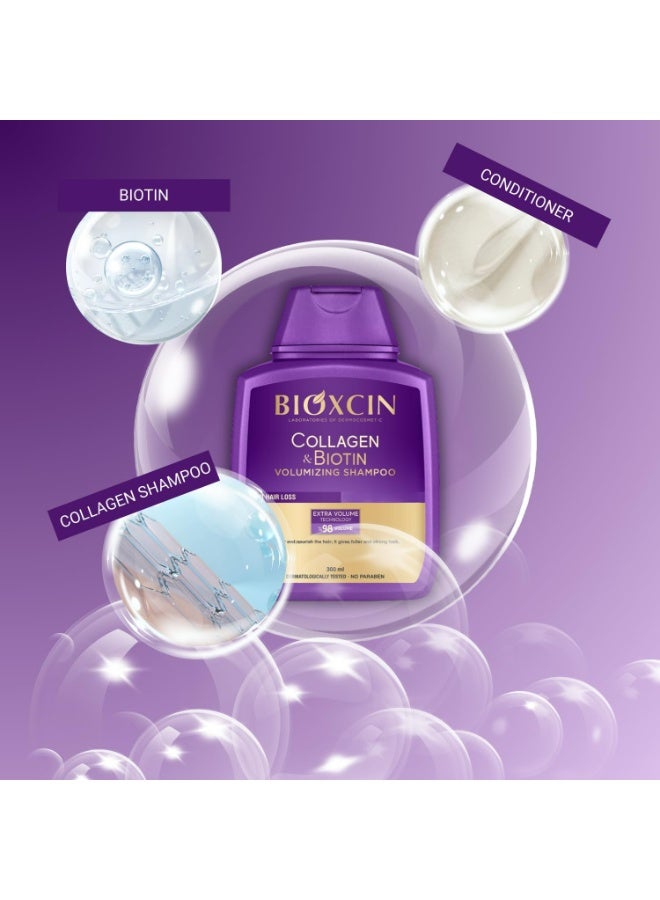 بيوكسين شامبو بيوكسين بالكولاجين والبيوتين لتكثيف الشعر – خالي من الكبريتات – 300 مل - Image 4